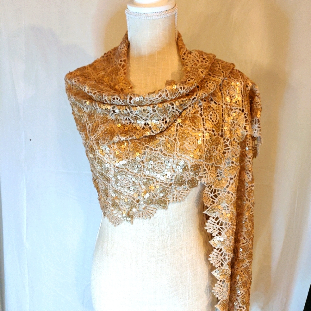 Beige Shimmery Shawl